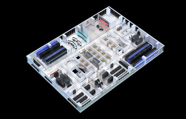 盐城网络通信机房效果图制作|快速渲染出图|会议室设计